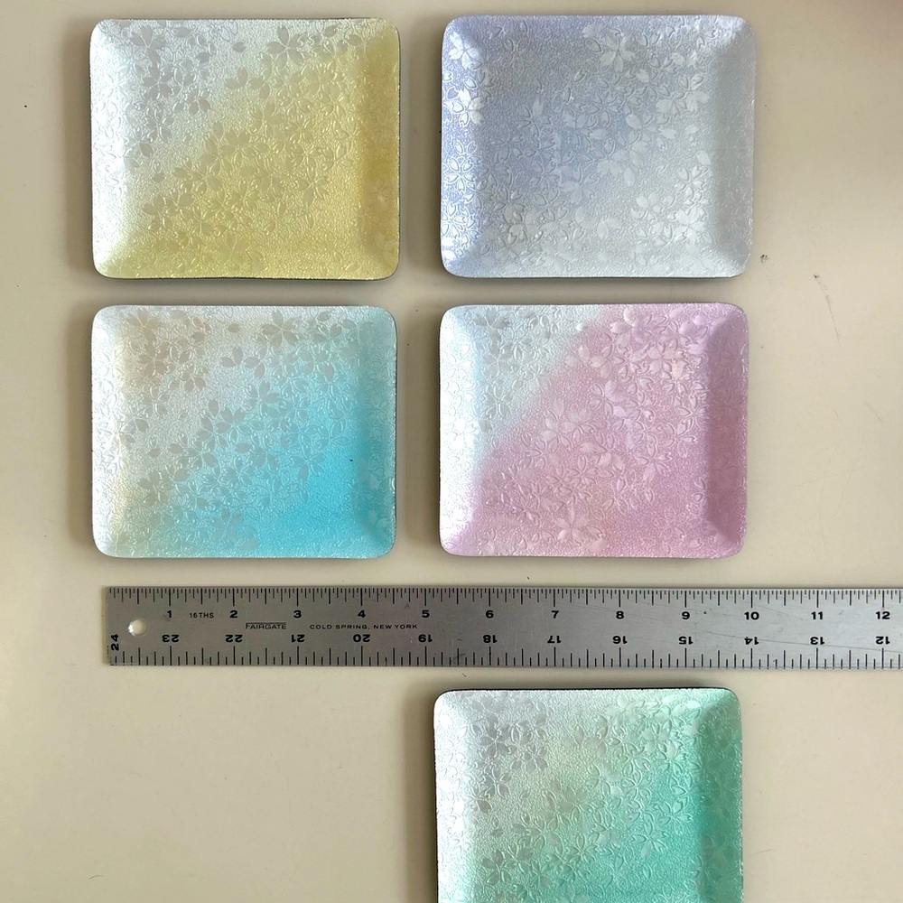 Japanese small snack plates, set of 5
